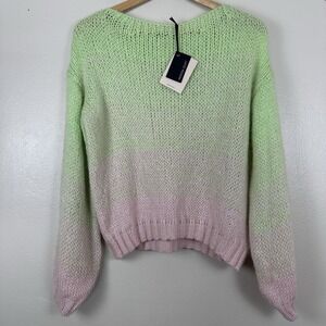 Vanessa Scott Women's M (See Desc) Pastel Multicolor Striped Sweater Boho‎ NEW